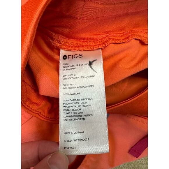 High Waisted Zamora Jogger Scrub Pants Sunset Orange - Picture 6 of 6